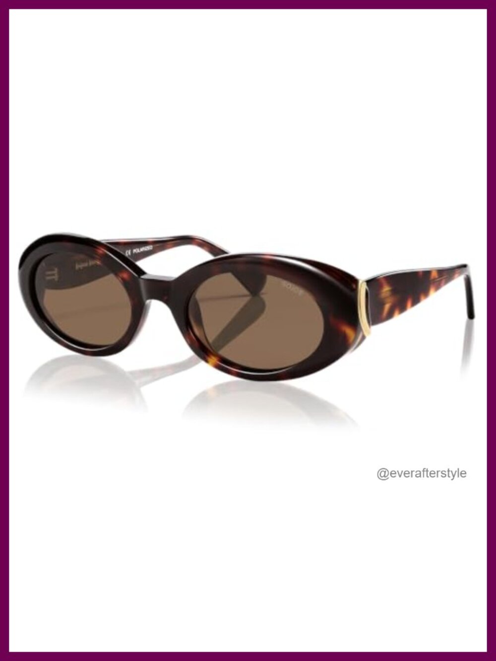 Oval Polarized Acetate Sunglasses UV400 Retro Full-Frame for Driving